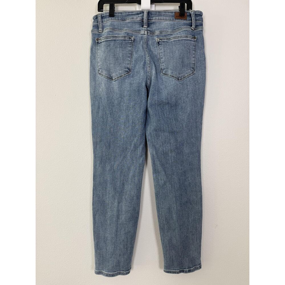 Judy Blue Boyfriend Jeans Womens 11/30 Light Blue Mid Rise Relaxed Stretch Denim - Picture 2 of 8